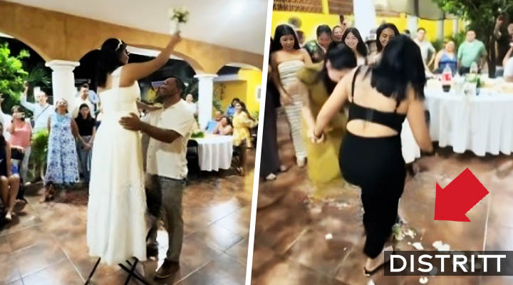 Invitadas pisan ramo de la novia; video indigna en redes