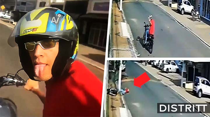 Motociclista muere tras impactarse contra poste |VIDEO