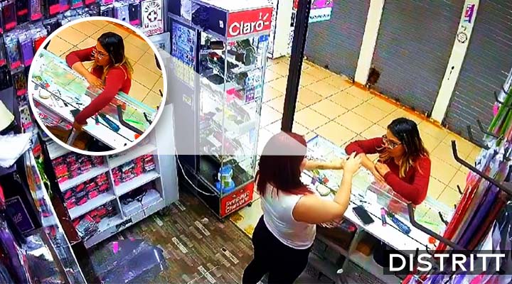 Vendedora golpea a mujer que quiso robarle celular |VIDEO