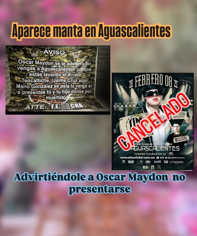 Amenazan a Óscar Maydon en Aguascalientes