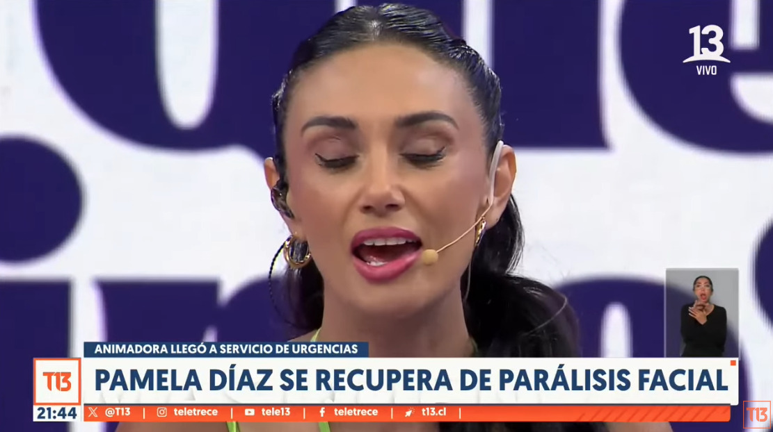 Conductora de televisión sufre parálisis facial en vivo