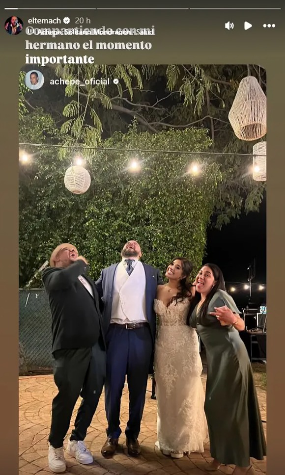 El Temach comparte foto de supuetsa boda