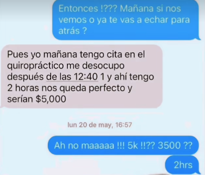 Beba Montes confiesa que ofrecía servicios de compañía