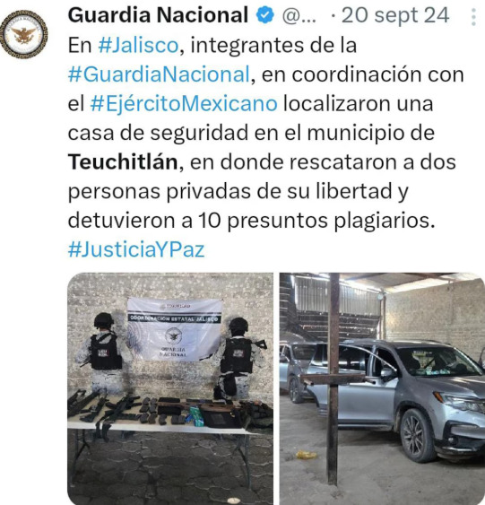 Guardia Nacional en Rancho Izaguirre