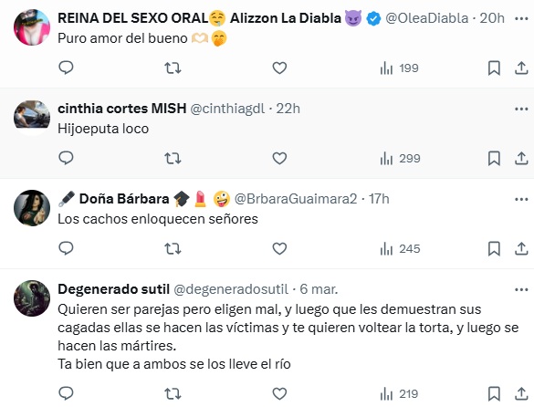 Comentarios sobre pelea de novios cerca del río