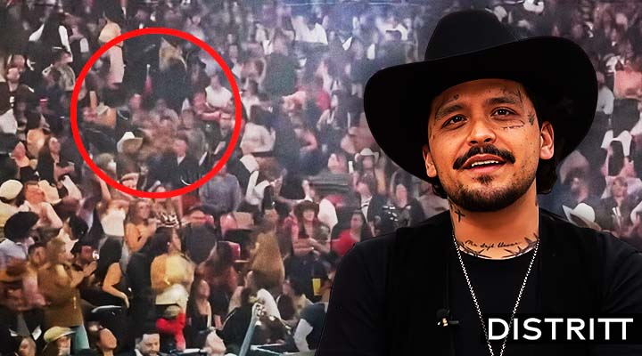 Christian Nodal explota contra hombres en pleno concierto