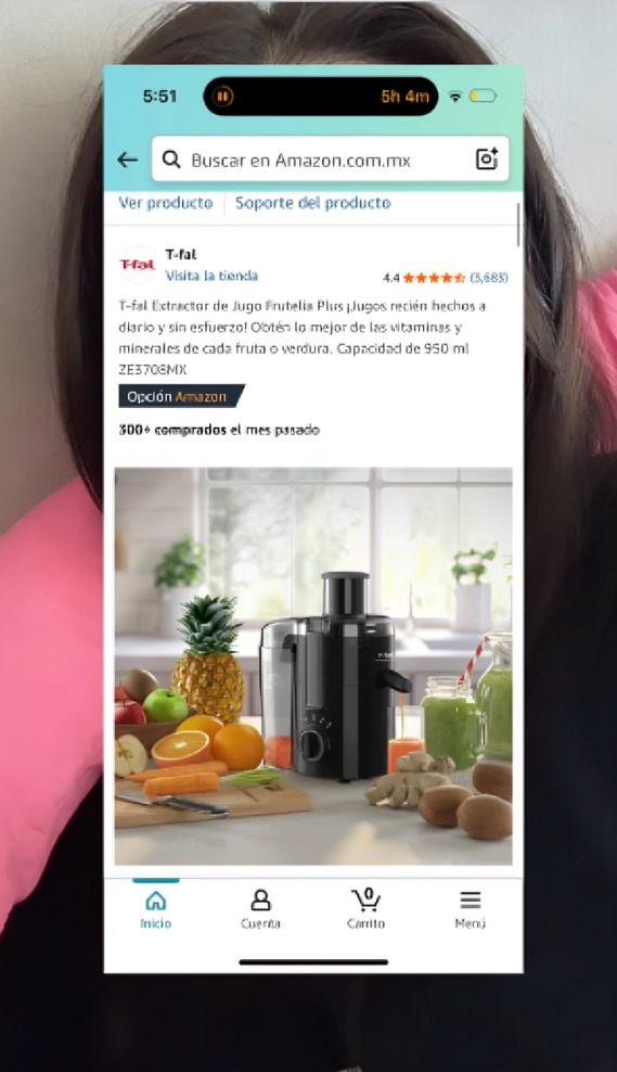 Joven revela compró el extractor en Amazon