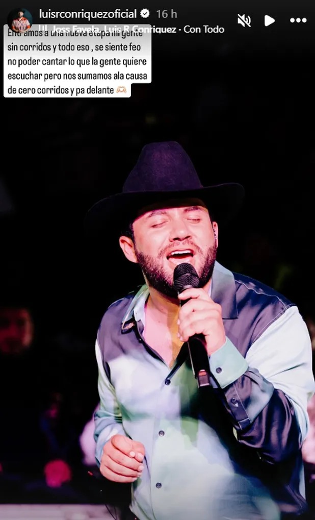 Luis R Conriquez respetará normativas de cero narcocorridos