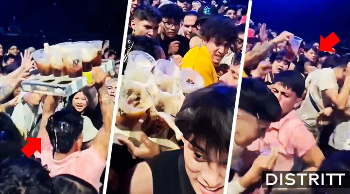 Molestan a vendedor de cervezas durante concierto |VIDEO