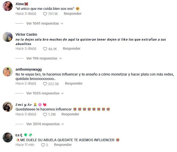 Conmueve despedida de joven con su abuela