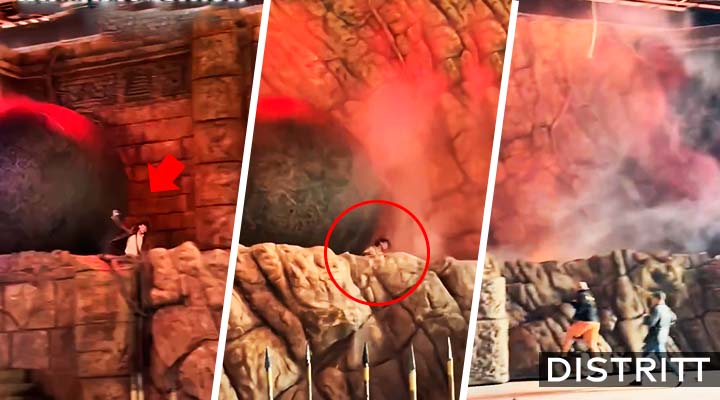 Roca gigante aplasta a actor de Indiana Jones |VIDEO