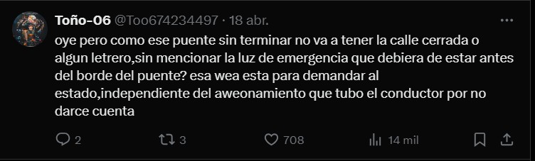 Usuarios reaccionan a video de conductor que cae por puente
