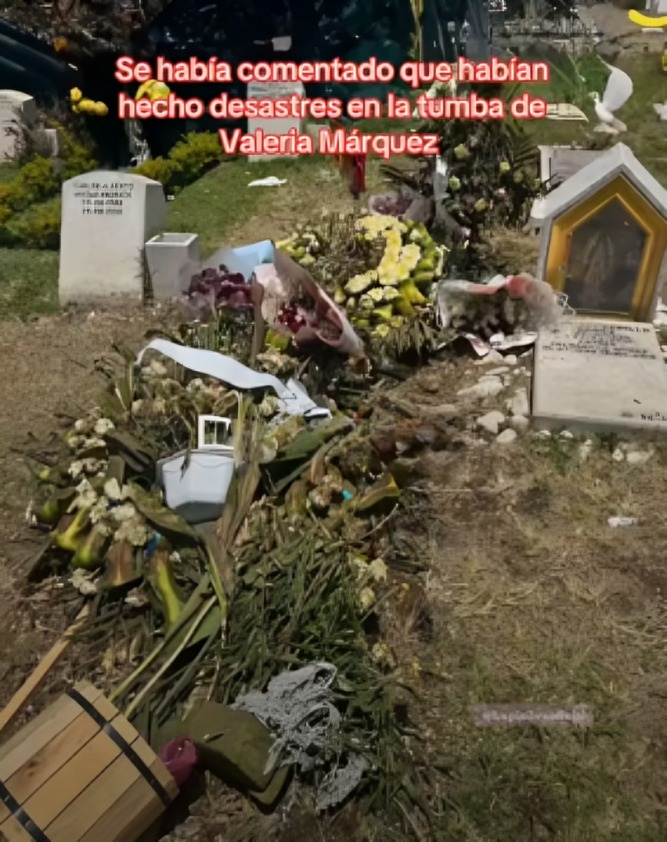 Cuidan tumba de Valeria Márquez