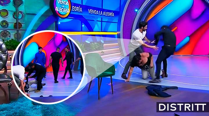 El Patrón agrede a producción de VLA en vivo |VIDEO