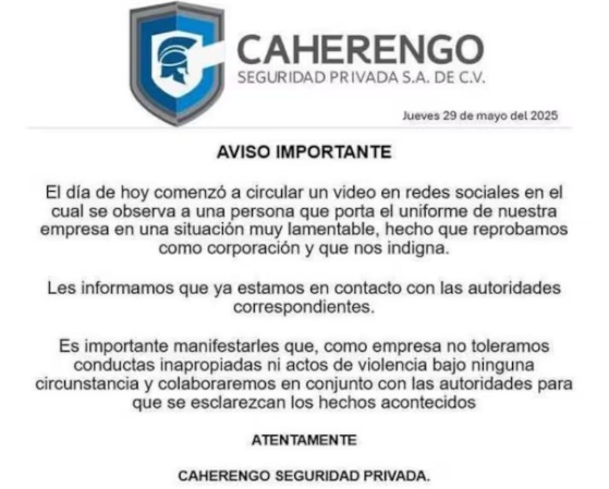 Empresa reacciona a golpe de pasajero