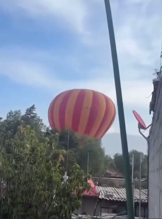 Edomex. Globo aerostático se desploma cerca de Teotihuacán