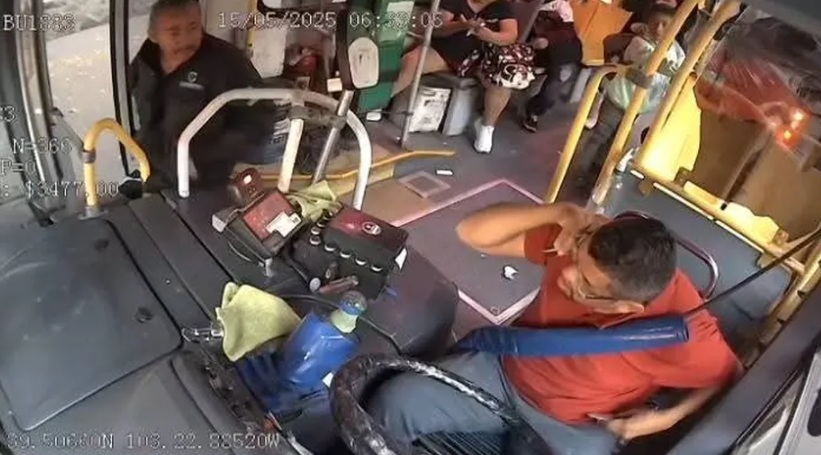 Hombre pelea con chofer
