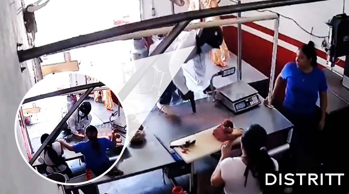 Ladrón intenta asaltar carnicería y mujeres lo evitan