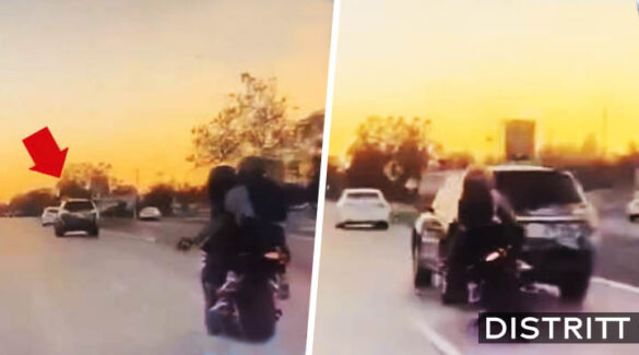 Motociclista reclama a conductor y sufre accidente |VIDEO