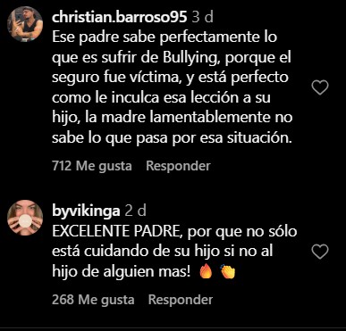 Reaccionan a papá que regañó a su hijo por hacer bullying