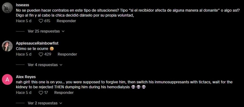 Reaccionan a video de mujer donó riñón a novio