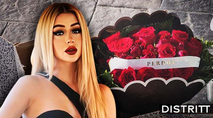 Valeria Márquez: dejan ramo de rosas con mensaje de perdón