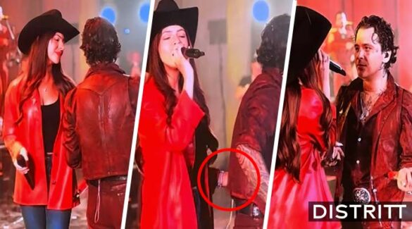Ángela Aguilar pellizca a Nodal en pleno concierto |VIDEO
