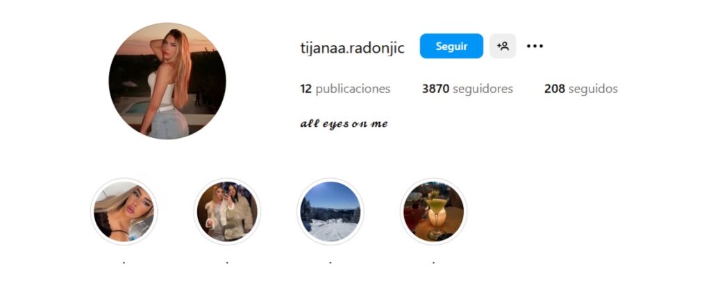 Esta fue la últiam publicación de Tijana Radonjic