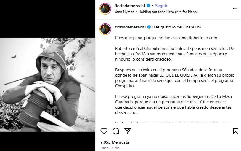 Versión de Florinda Meza sobre el Chapulín Colorado
