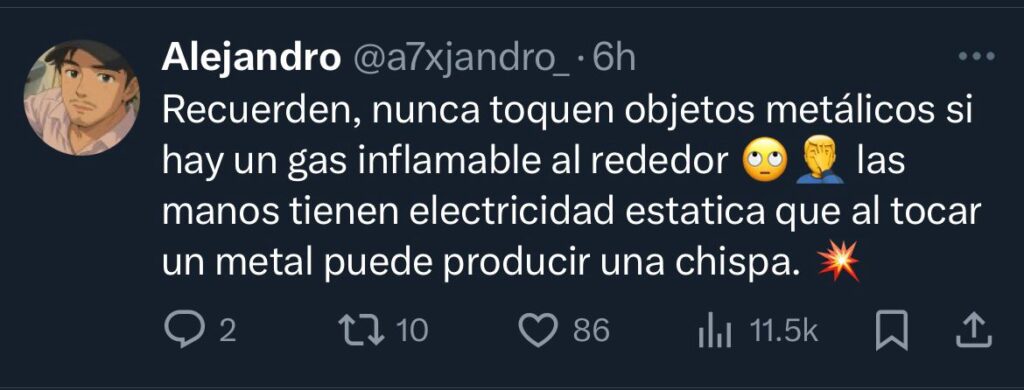 Internautas dan consejos ante fuga de gas