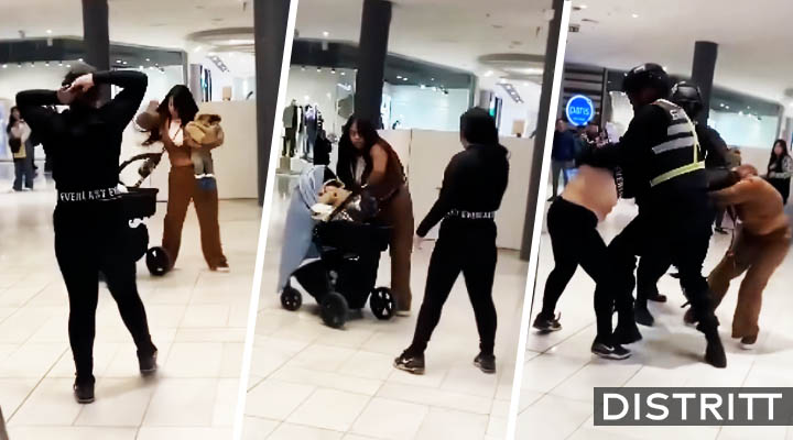 Madre deja a su bebé en carriola para ir a pelearse |VIDEO