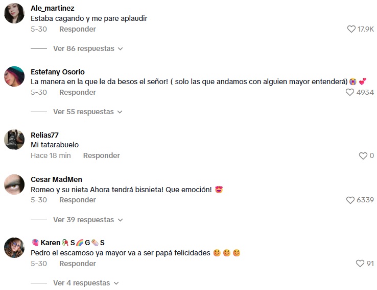 Reacciones sobre joven que reveló a novio de 61 años que será papá
