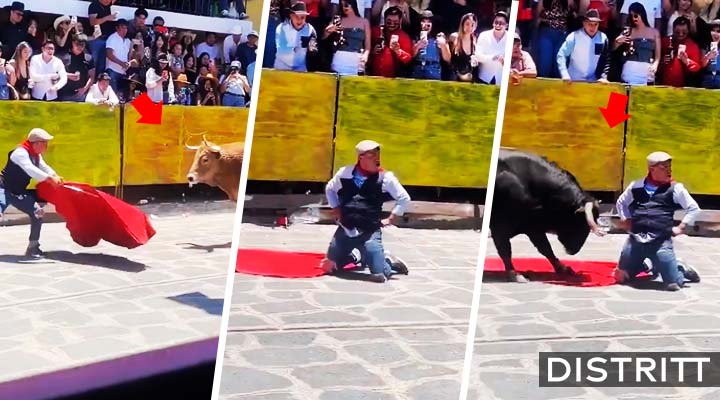 Tlaxcala. Toro embiste a hombre en Huamantlada