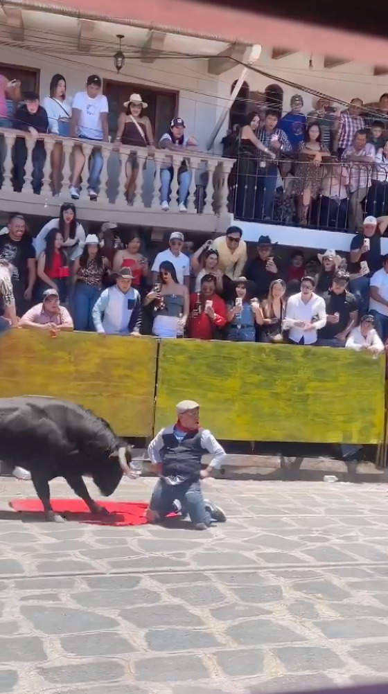 Tlaxcala. Toro embiste a hombre en Huamantlada