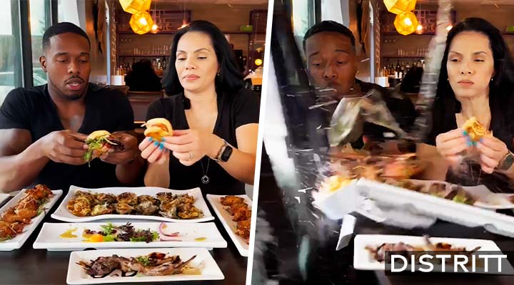 Influencers sobreviven a choque en restaurante