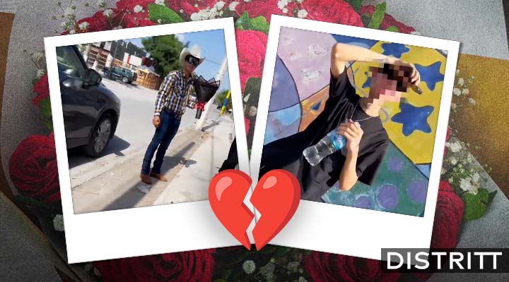 Joven le manda flores a su ex y la descubre con otro