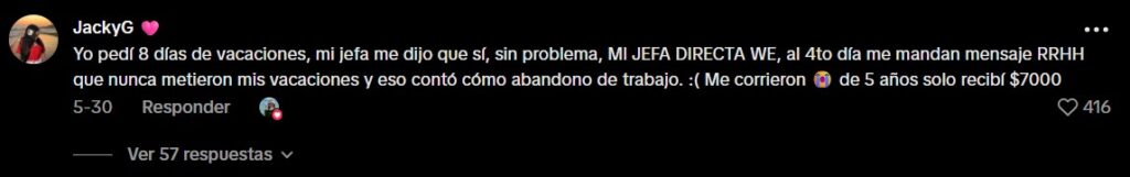 Reaccionan a joven despedida por irse de vacaciones