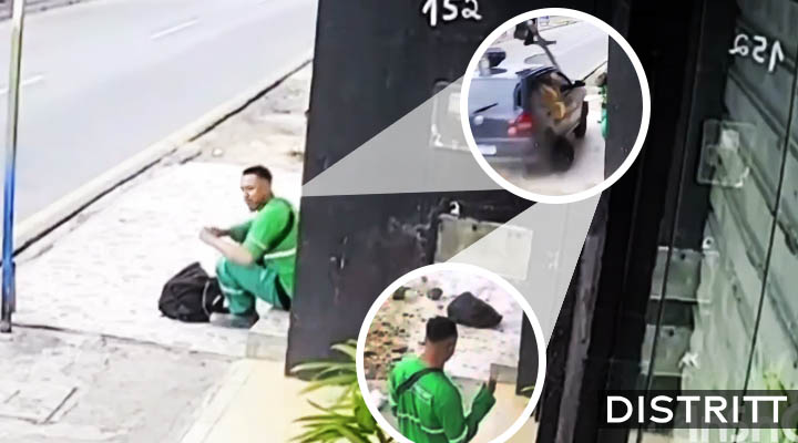 Hombre se salva de ser atropellado y agradece rezando |VIDEO