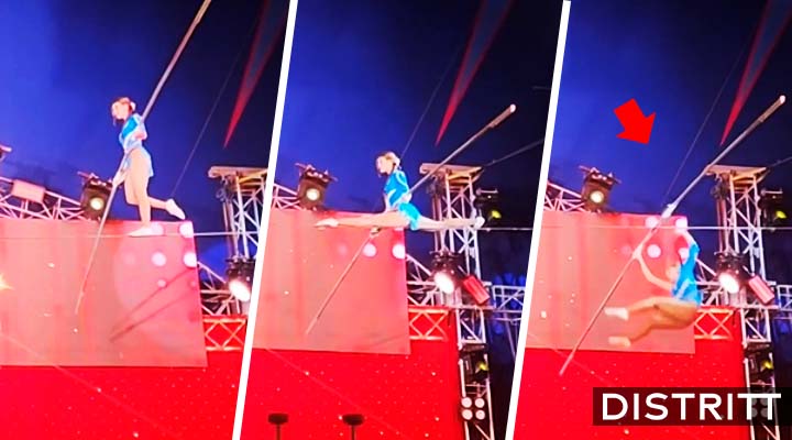 Trapecista del Circo Hermanos Gasca cae de la cuerda floja