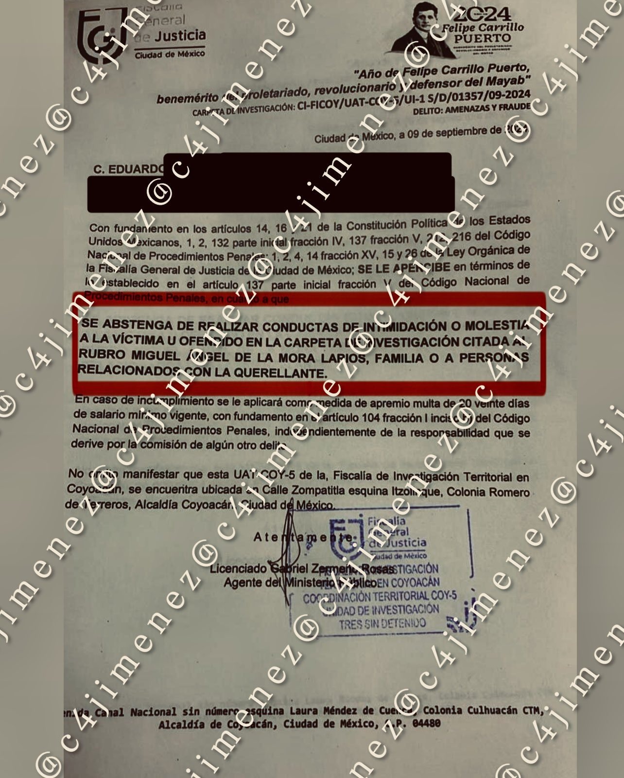 Miguel de la Mora había denunciado amenazas antes de su muerte