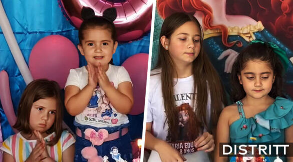 Hermanas recrean pelea viral en cumpleaños ¡5 años después!
