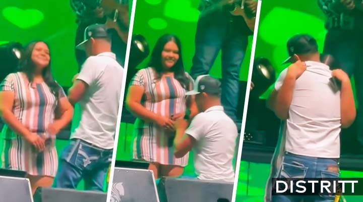 Hombre casado pide matrimonio a su novia en concierto |VIDEO