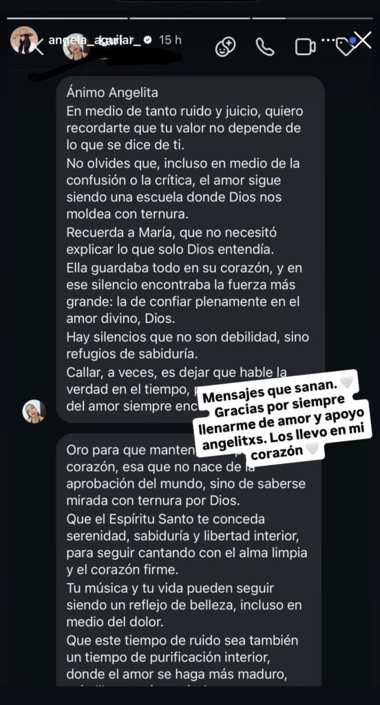 Ángela Aguilar y la Virgen