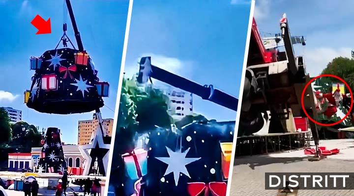 Hombre muere mientras ponía árbol de Navidad |VIDEO
