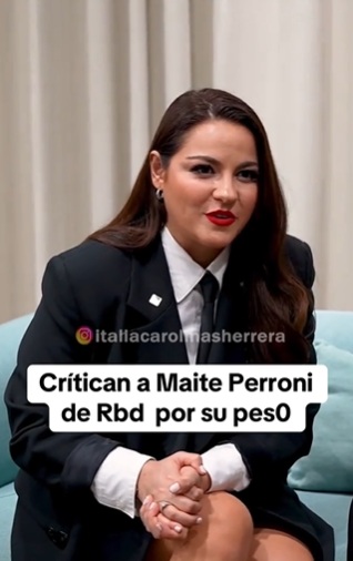 Maite Perroni recibe críticas por aumento de su peso