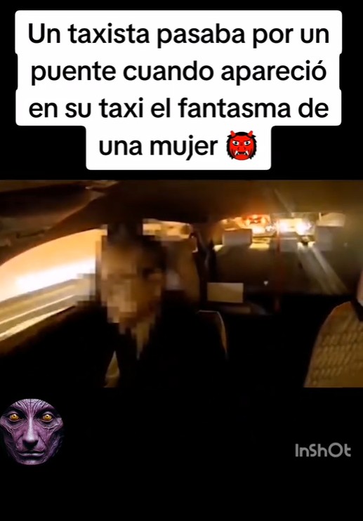 Taxista captura a mujer fantasma pasajera