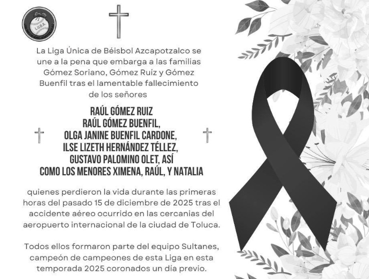 Redes hablan de fallecimiento de familia en avionazo de Toluca