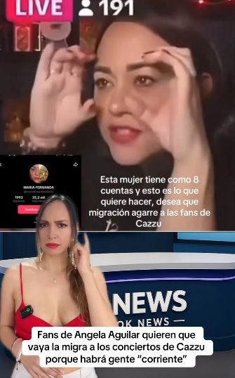 Fan de Ángela amenaza con "tirar" shows de Cazzu