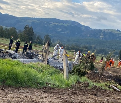 Foto del accidente de Yeison Jiménez