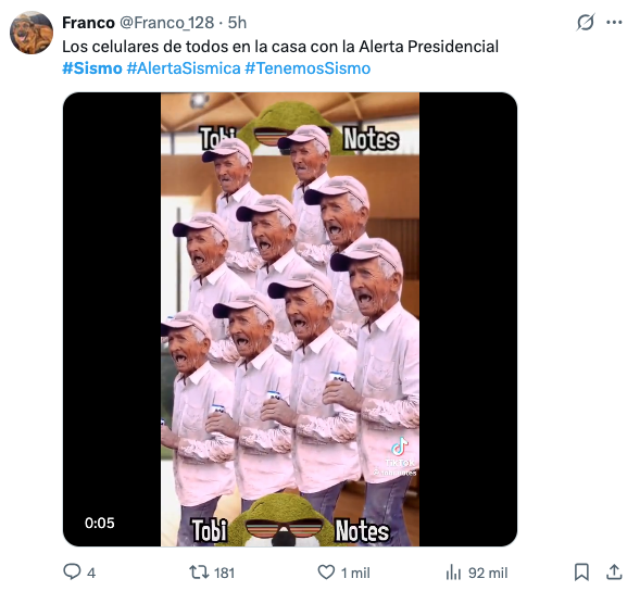 Los mejores memes que dejó el primer sismo de 2026